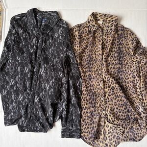 Buffalo David Bitton Black and Brown Patterned Shirts